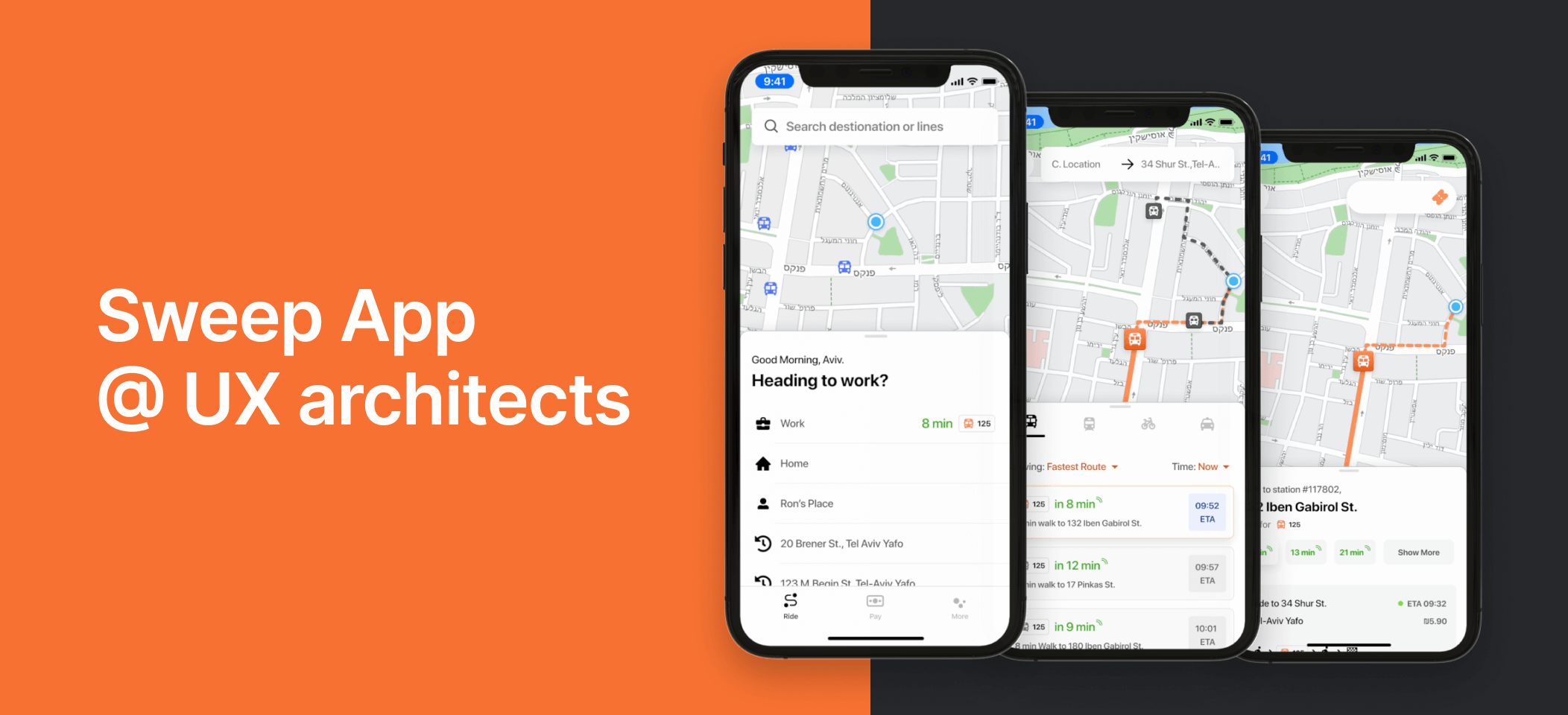 Sweep app case study - a public transportation alternative by Aviv Yogev